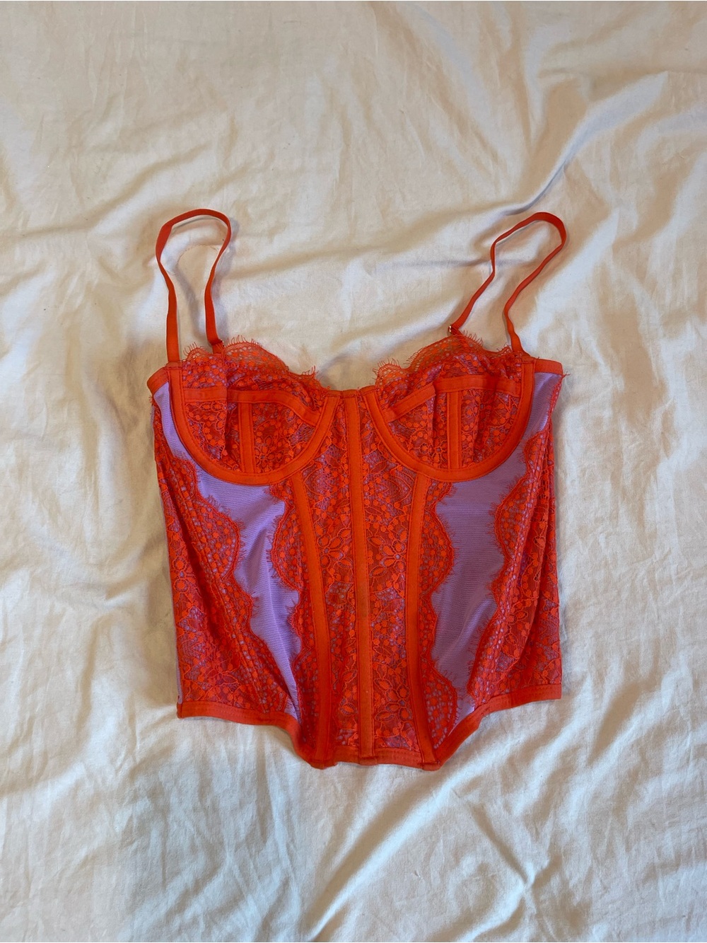 Urban Outfitters Orange and purple corset top